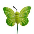 10 Stk Schmetterling am Stab Holz Basteln Bemalen Dekoration Wohnen /WX30/ 