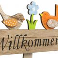 Floristik21 Holzstecker Willkommen Vogel H52cm 4St