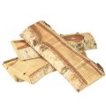Floristik21 Holztablett Birke Deko mit Baumrinde 25×10×2cm 4er Set für Floristen