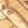 Holztablett Birke Deko mit Baumrinde 25×10×2cm 4er Set für Floristen | Floristik21.de