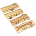 Holztablett Birke Deko mit Baumrinde 25×10×2cm 4er Set für Floristen | Floristik21.de