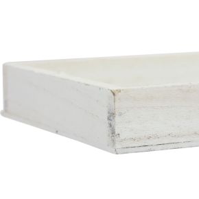 Holztablett Weiß Deko Tablett Shabby Chic Holz 35×15×3cm