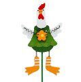 Floristik21 Huhn mit Blume sort. am Stab 15St