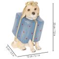 Dekofigur sitzender Hund Welpe im Geschenkpaket 20cm Kunstharz | Floristik21.de