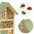 Floristik21 Insektenhotel Grün Holz Nisthilfe Garten Insektenhaus H26cm