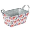 Floristik21 Jardiniere Frühling Blumenkasten Metall Deko 20×12,5×10cm