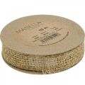 Floristik21 Juteband Natur, Gold Dekoband Jute Deko 25mm 10m