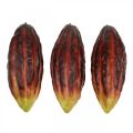 Floristik21 Kakaofrucht künstlich Deko Schaufenster Lila-Grün 17cm 3St
