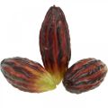 Floristik21 Kakaofrucht künstlich Deko Schaufenster Lila-Grün 17cm 3St