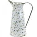 Floristik21 Deko-Kanne Metall Vintage Blumenvase Gartendeko Pflanzkübel H33cm