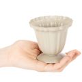 Dekoschale cremefarbener Pokal Blech 10cm Innenbereich | Floristik21.de