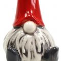 Floristik21 Keramik Figur Wichtel 8,5cm Rot, Weiß 1St