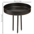 Adventskranz Kerzenhalter Metall Schwarz Matt Ø8cm 4er-Set | Floristik21.de