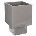 Floristik21 Pflanzgefäß Würfel Grau Metall mit Sockel 22 cm
