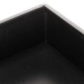 Pflanzgefäß Würfel Metall Schwarz mit Sockel 22 cm | Floristik21.de