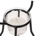 Kerzenhalter Rentier aus Metall mit Teelichtglas 28 cm Schwarz | Floristik21.de