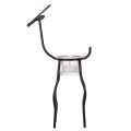 Kerzenhalter Rentier aus Metall mit Teelichtglas 28 cm Schwarz | Floristik21.de