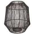 Floristik21 Kerzenhalter Schwarz Deko Laterne Drahtkorb Ø24cm H28cm