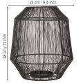 Kerzenhalter Schwarz Deko Laterne Drahtkorb Ø24cm H28cm | Floristik21.de