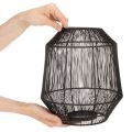 Kerzenhalter Schwarz Deko Laterne Drahtkorb Ø24cm H28cm | Floristik21.de
