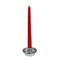 Floristik21 Kerzenhalter für Spitzkerze Silber Ø8cm H5cm
