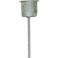 Kerzenhalter zum Stecken Shabby Chic Grau Ø3cm H8,5cm 8 St | Floristik21.de
