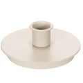Floristik21 Kerzenhalter rund Metall 10cm cremefarben für Stabkerzen Innenbereich 2er Set