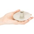 Kerzenhalter rund Metall 10cm cremefarben für Stabkerzen Innenbereich 2er Set | Floristik21.de