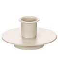 Floristik21 Kerzenhalter Metall Beige matt 8cm 3er-Set für Stabkerzen