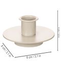 Kerzenhalter Metall Beige matt 8cm 3er-Set für Stabkerzen | Floristik21.de