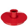 Floristik21 Kerzenhalter aus Metall Rot 10cm für Stabkerzen 2 Stück