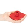Kerzenhalter aus Metall Rot 10cm für Stabkerzen 2 Stück | Floristik21.de