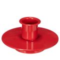 Floristik21 Kerzenhalter aus Metall rot Ø 8 cm für Stabkerzen 3er-Set
