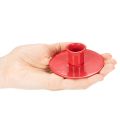 Kerzenhalter aus Metall rot Ø 8 cm für Stabkerzen 3er-Set | Floristik21.de
