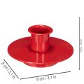 Kerzenhalter aus Metall rot Ø 8 cm für Stabkerzen 3er-Set | Floristik21.de