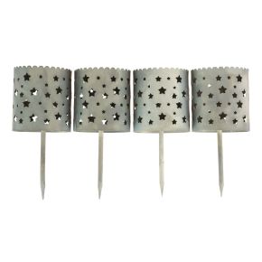 Floristik21 Kerzenhalter zum Stecken Adventskranz Ø6,5cm H14cm 4 St