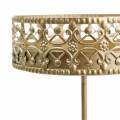 Florale Kerzenhalter zum Stecken Golden Ø7,4cm H12,5cm 4 St Antik-Optik | Floristik21.de
