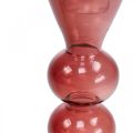 Floristik21 Kerzenhalter Glas Kerzenständer Rosa/Rose Ø5-6cm H19cm 2St