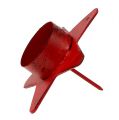Floristik21 Kerzenhalter Sternform für Teelicht 10x7cm rot