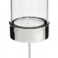 Floristik21 Kerzenhalter zum Stecken Metall/Glas Ø5cm H14cm 4St