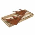 Floristik21 Holz-Tablett Kerzensilhouette Edelrost 50cm × 17cm