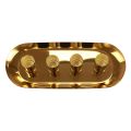 Floristik21 Kerzenteller Metall Stabkerzenhalter Gold 23x9x4,5cm