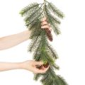 Künstliche Kieferngirlande mit Zapfen, 190 cm, Grün, Kunststoff | Floristik21.de