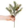 Künstlicher Deko-Zweig mit Tannenzapfen 38 cm Grün Kunststoff für Innenbereich | Floristik21.de