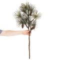 Kunst-Kiefernzweig mit Zapfen, Kunststoff, 93 cm, Grün-Braun | Floristik21.de