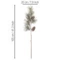 Künstlicher Kiefernzweig mit Zapfen, Kunststoff, 105 cm, Grün-Braun | Floristik21.de