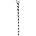 Geschenkband Kordel gestreift Polyester 3mm x 20m Weiß-Blau Innenbereich | Floristik21.de