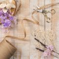 Kräuselband Baumwolle Beige 10mm x 100m für Dekoration und Verpackung | Floristik21.de