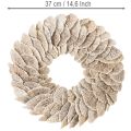 Kranz Baumschwamm Naturfaser Weiß 37 cm Innenbereich | Floristik21.de