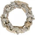 Floristik21 Deko Kranz Holz Wurzelkranz Weiß gewaschen Ø35cm H9cm